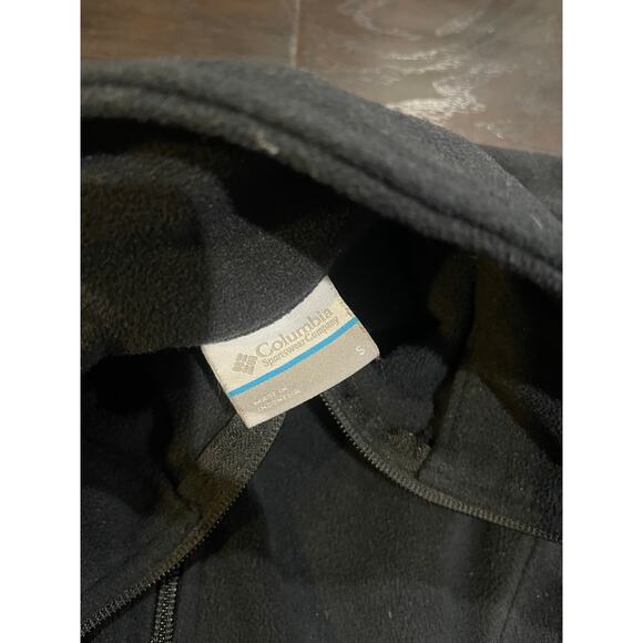Columbia Bundle Gray Black Mock Neck Fleece Jacket Full Zip Small Lightweight - Picture 10 of 10